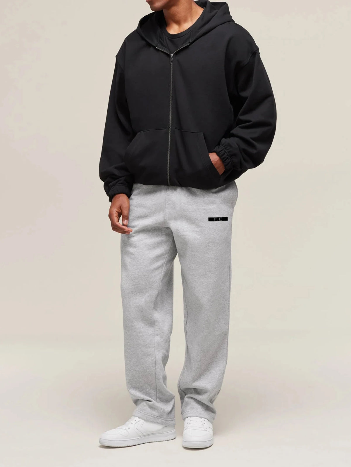 Men's Essential Straight Leg Joggers - Grey