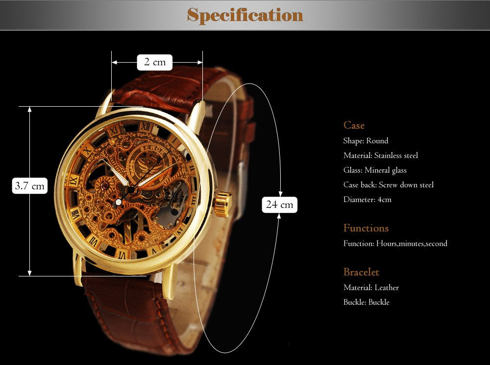 Men's Skeleton Watch-FITNESS ENGINEERING